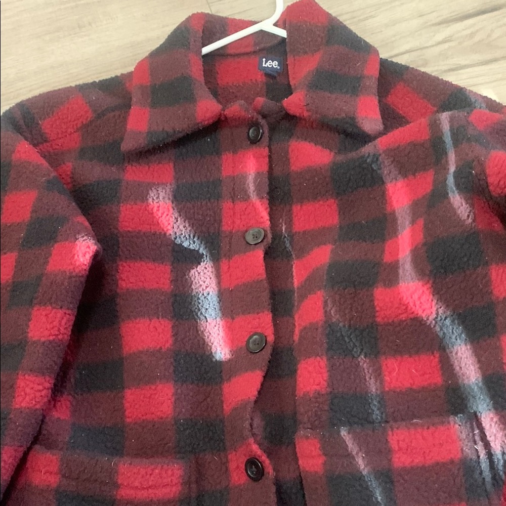 Lee 90s Red and Black Plaid Jacket